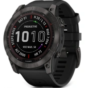 Смарт-часы Garmin Fenix 7X Sapphire Solar Carbon Gray DLC Titanium with Black Band (010-02541-10/11)