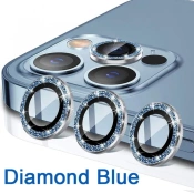 Camera Glass Diamond Crumb iPhone 15/15 Plus — Blue