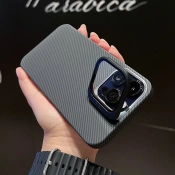 Camera Stand Carbon Case iPhone 15 Plus — Black