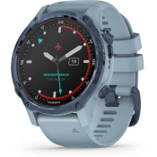 Смарт-годинник Garmin Descent Mk2S Mineral Blue with Sea Foam Silicone Band (010-02403-07)