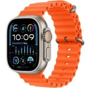 Apple Watch Ultra 2 GPS + Cellular 49mm Titanium Case with Orange Ocean Band (MREH3)