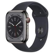 Смарт-часы Apple Watch Series 8 GPS + Cellular 45mm Graphite S. Steel Case w. Midnight S. Band (MNKU3)