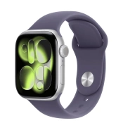 Apple Watch Series 11 GPS + Cellular 42mm Silver Aluminum Case with Purple Fog Sport Band - S/M (MF8H4)
