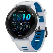 Смарт-часы Garmin Forerunner 265 Black Bezel w. Whitestone Case and Whitestone/Tidal Blue S. Band (010-02810-01/11)