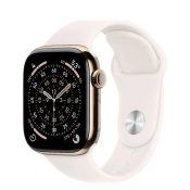 Apple Watch Series 11 GPS + Cellular 42mm Gold Titanium Case with Light Blush Sport Band - M/L (MF8X4)