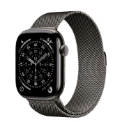 Apple Watch Series 11 GPS + Cellular 46mm Slate Titanium Case with Slate Milanese Loop - M/L (MFD44)