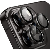 Camera Glass Steel iPhone 15/15 Plus — Black